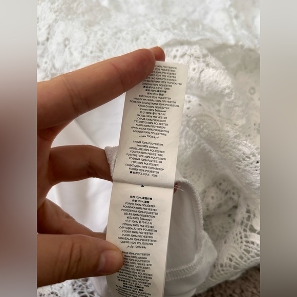 MICHAEL KORS White Floral Embroidered Ruffle Sleeve A-line Dress - Picture 8 of 8